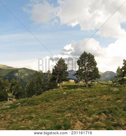 Amazing View Of Llubriqueto Valley In National Park Aiguestortes In Catalonia, Spain