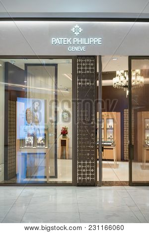 Patek Phillippe Shop At Emquatier, Bangkok, Thailand, Mar 8, 2018 : Luxury Swiss Watch Brand. Main E