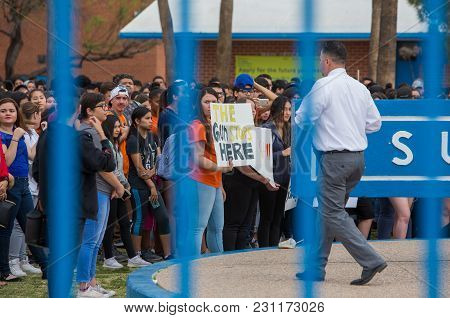Tucson, Az - March: Students At Sunnyside High School During National School Walkout Protesting Gun 
