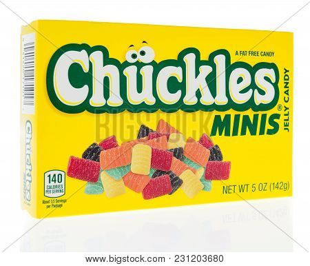 Winneconne, Wi - 27 February 2018:  A Box Of Chuckles Minis Candy On An Isolated Background.