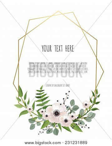 Stylish Floral Vector Design Round Frame. Vector Illustration. Frame Border With Copy Space. Eps10