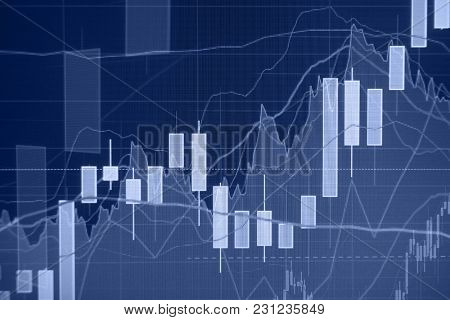 Uptrend - Stock market graph and bar chart - Financial and business background         