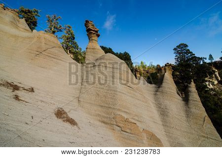 Rock Formations Paisaje Lunar On Canary Island Tenerife, Spain