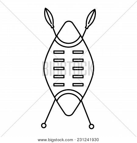 African Tribal Arms Icon. Outline African Tribal Arms Vector Icon For Web Design Isolated On White B