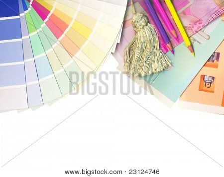 campioni di colore e piani isolate on white, con Clipping Path