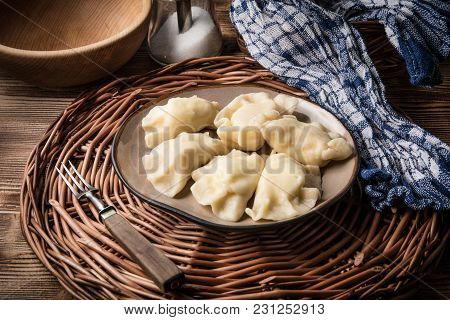 Homemade Dumplings With Cheese.