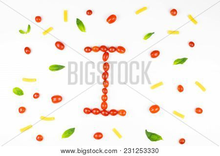 Italian Food Eating Pattern With Letter 