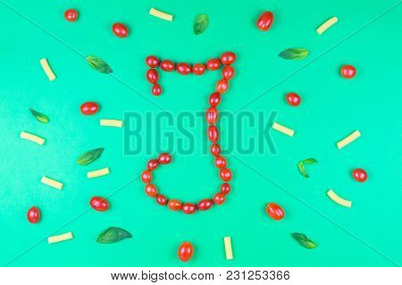 Italian Food Eating Pattern With Letter 