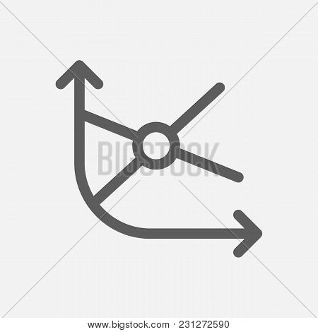 Moving Average Icon Line Symbol. Isolated Vector Illustration Of  Icon Sign Concept For Your Web Sit