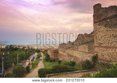A Beautiful View Of Thessaloniki From The Trigonion Tower