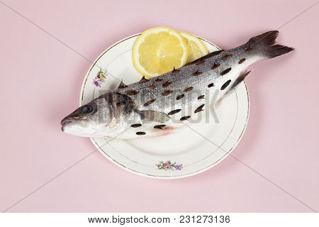 Fish Pink Plate Rosebush Thorns