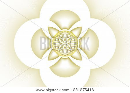 Bright Abstract Fractal Yellow Magic Ball Of Fantasy, Fractal Magic Ball Fantasy