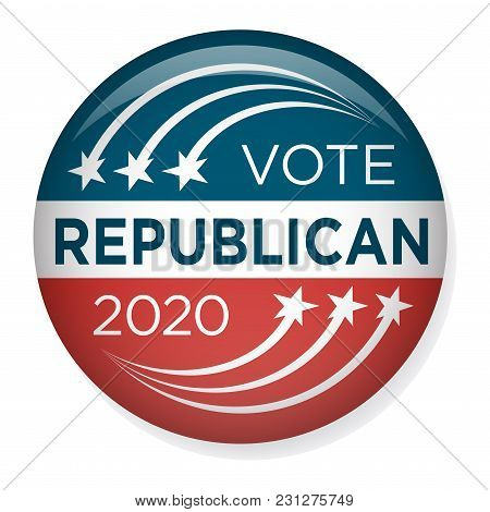 2020 Campaign Election Pin Button Or Badge W Patriotic Stars And Stripes Theme