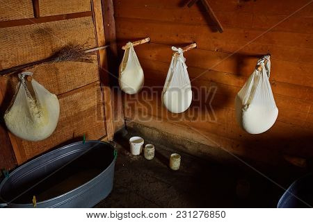 Room Used For Production And Smoking Of Cheese In A Farm On The Mountains