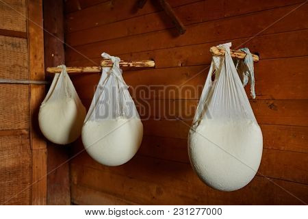Room Used For Production And Smoking Of Cheese In A Farm On The Mountains