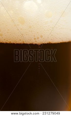 Freshly Poured Dark Stout Beer Macro Background