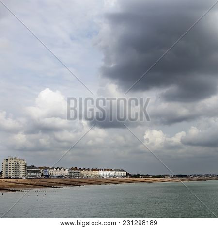 Eastbourne, East Sussex, England - May 29 - Panoramic View Of The Pier At Eastbourne, East Sussex, E