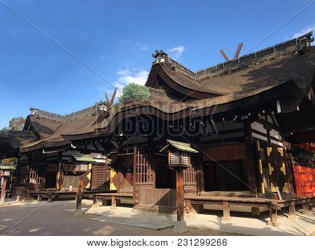 Sumiyoshi Taisha Shrine In Osaka, Japan - Under Beautiful Day Light