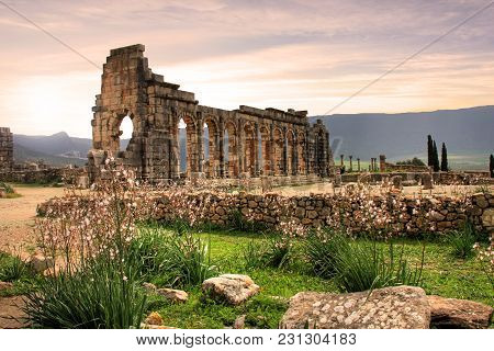 Volubilis, Roman City Of Antiquity In Morocco
