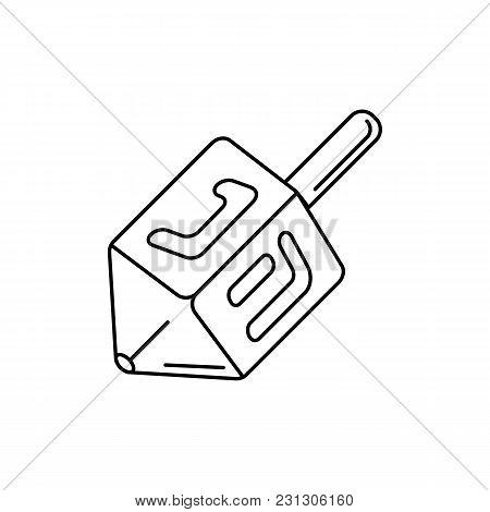Dreidel Icon. Outline Dreidel Vector Icon For Web Design Isolated On White Background