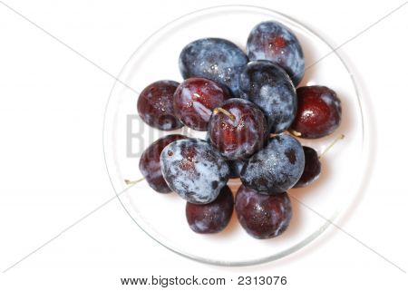 Plums On Dish