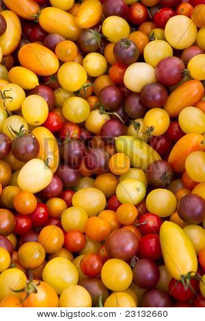 Colorful cherry tomatoes
