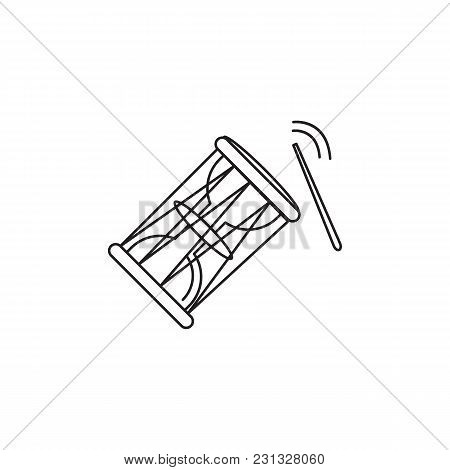 Janggu Icon. Outline Janggu Vector Icon For Web Design Isolated On White Background