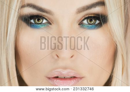 Woman With Eye Color, Makeup Face, Beauty. Skincare, Skin Treatment, Therapy. Beauty, Look, Youth, M