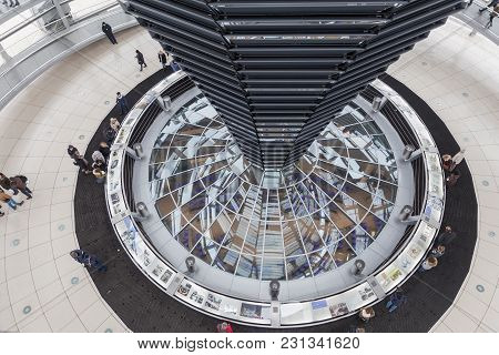People Visit Reichstag Dome