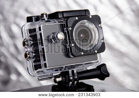 A Small Video Camera In A Waterproof Case
