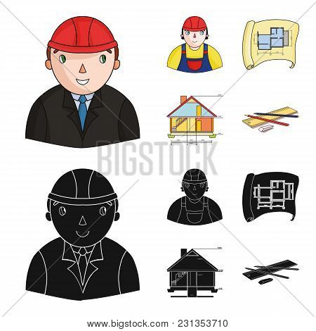 Engineer-constructor, Construction Worker, Site Plan, Technical Drawing Of The House. Architecture S