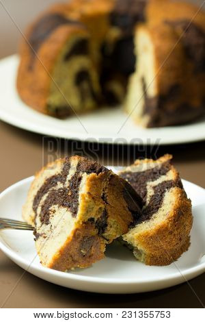 Homemade Banana Chocolate Bundt Cake Ready To Serve