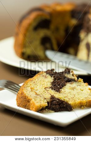 Homemade Banana Chocolate Bundt Cake Ready To Serve