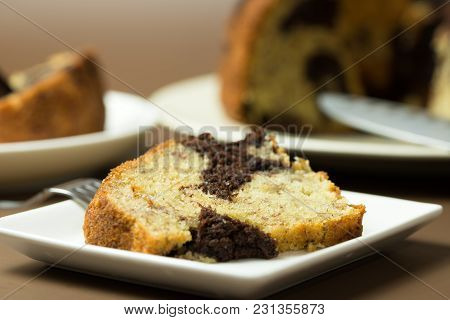 Homemade Banana Chocolate Bundt Cake Ready To Serve