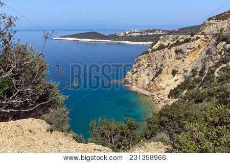 Amazing Small Beach With Blue Waters In Thassos Island, East Macedonia And Thrace, Greece