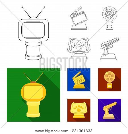 Gold Pistol, Silver Prize For The Best Supporting Role And Other Prizes.movie Awards Set Collection 