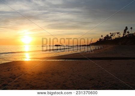 Sunset In The Beach Hill Coast South