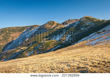 Mountain Landscape In The Vratna Valley At The National Park Mala Fatra, Slovakia, Europe.