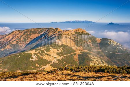 Mountain Landscape In The Vratna Valley At The National Park Mala Fatra, Slovakia, Europe.