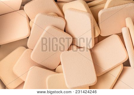 Foundation Powder Sponge. Cosmetic Sponge For Applying Or Removing Makeup