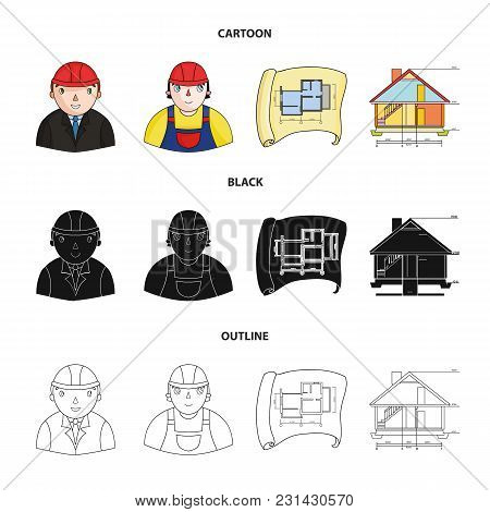 Engineer-constructor, Construction Worker, Site Plan, Technical Drawing Of The House. Architecture S
