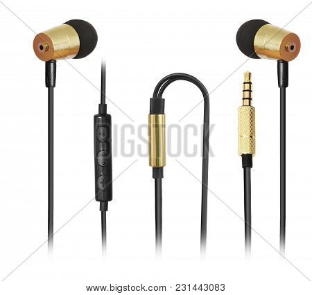 Perfect Black And Golden Combination Headphones Made With Cutting Edge Design Premium Sound With Mic