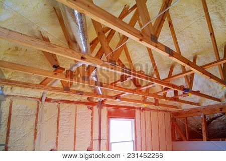 New Home Construction With Selective Focus Of Installation Of Heating System On The Roof Of The Pipe