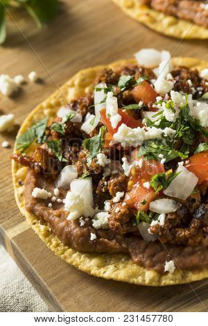 Homemade Beef And Cheese Tostadas