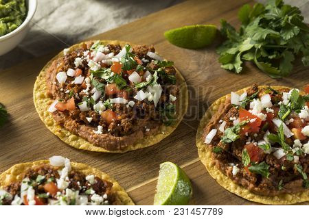 Homemade Beef And Cheese Tostadas