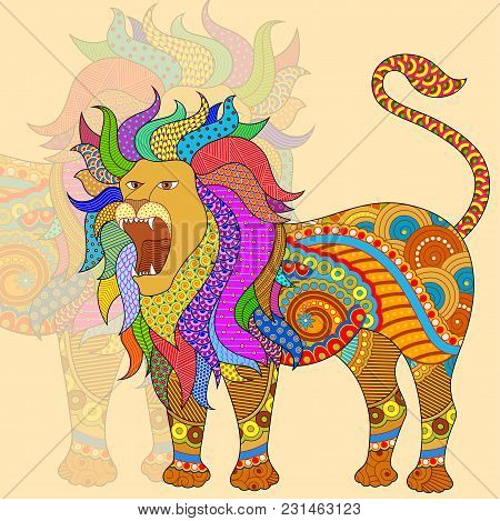 Vector Illustration Of Leo Astrological Zodiac Sign