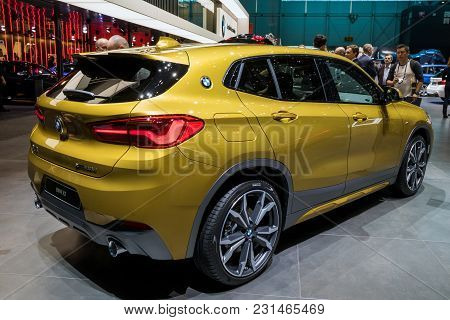 Geneva, Switzerland - March 7, 2018: New 2018 Bmw X2 Car Presented At The 88th Geneva International 