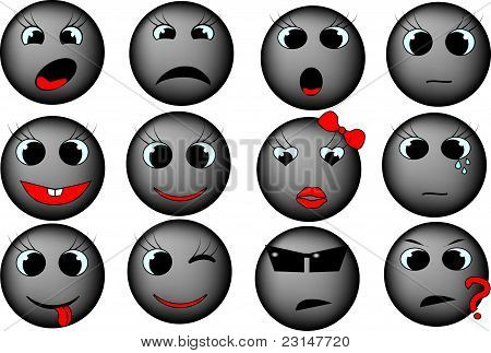 Sort Smileys