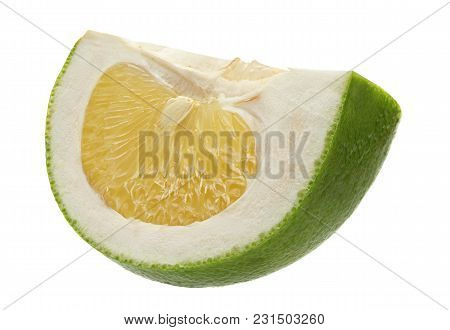 Pomelit Hybrid Pomelo And Greapefruit Isolated On White Background
