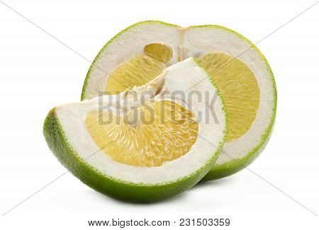 Pomelit Hybrid Pomelo And Greapefruit Isolated On White Background